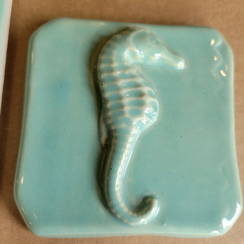 Vintage Tyge Handmade Wall Tile Set- Made In Traverse City Michigan Ceramic - Picture 2 of 16